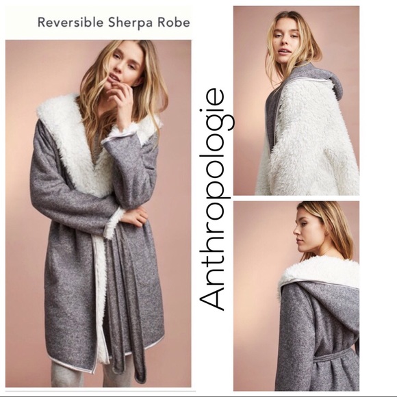 Anthropologie Other - ANTHROPOLOGIE Pure + Good Reversible Sherpa Robe